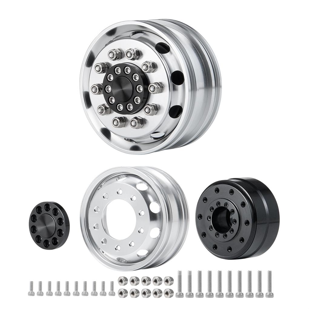 2pieces Fine Workmanship 1/14 RC Truck Rear Wheel Hub Upgrade For 1/14 Car Simulation Style