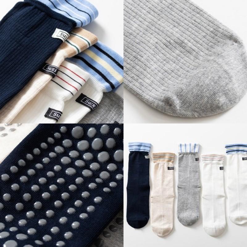 Women's Yoga Socks Moisture Wicking Sweat Wicking Anti Slip Breathable College Style Fashionable Mid Tube Yoga Dance Pilates Socks