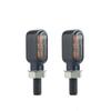 Motorcycle Turn Signal LED Mini Turn Signal Retro Metallic LED Yellow Light Signal Indicator Lights