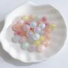 Handmade Acrylic Frosted Round Bead-in-Bead for DIY Jewelry Making: Bracelets & Necklaces.