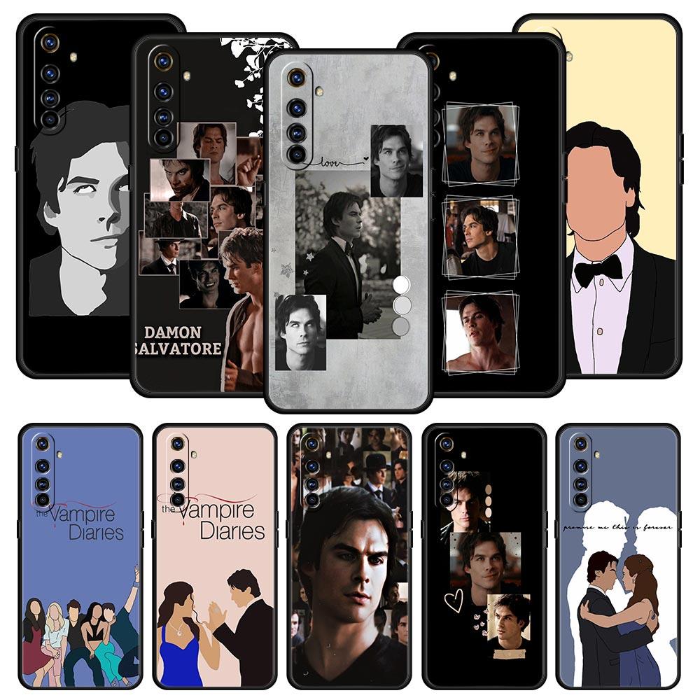 The Vampire Diaries Damon Phone Case For Realme 12 11 10 6 7 9 Pro Plus 8 5G C35 8i 9i GT2 GT3 GT5 GT Neo 2 3 5 Black Cover