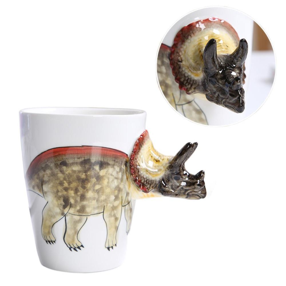 3D Animal Shape Handle Animal Shape Ceramic Cup Hand Painted Animals Mug  Living Room