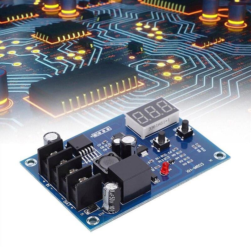 XH-M603 Modul řízení nabíjení Digitální LED displej Úložiště lithiové baterie Ovládací spínač nabíječky Ochranná deska 12-24V