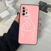 Kpop Hand Finger Heart Case For Samsung Galaxy A55 A35 A15 A52 A32 A12 A16 A26 A36 A56 A53 A33 A13 A14 A34 A54 A17