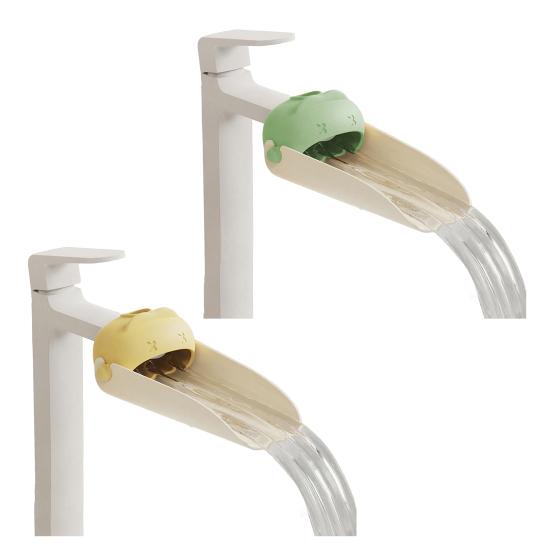 1/2Pcs Faucet Extender Food-Grade Silicone Bathroom Sink Faucet Extender Splash-Proof Wide Waterfall Spout Washing Faucet Tool