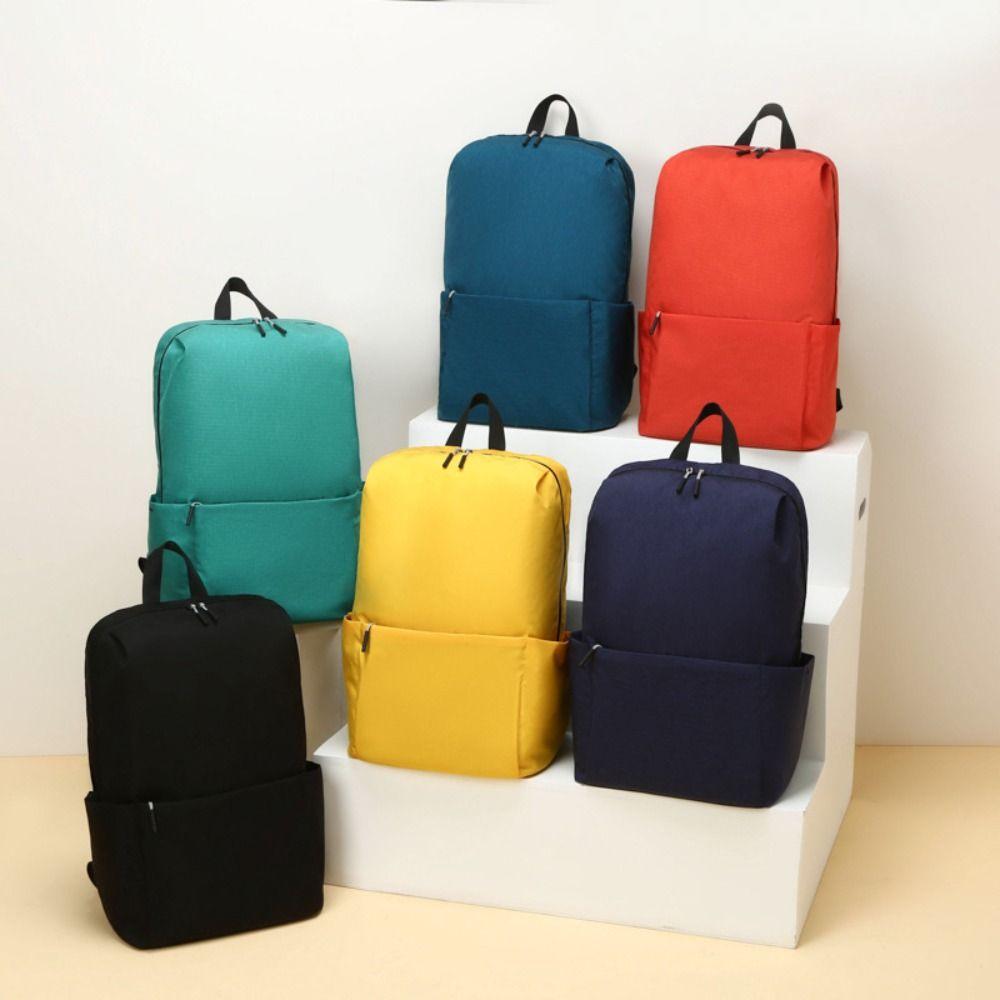 Handbag Canvas Students School Bags Solid Color Backpack Girls Shoulder Bags Women Laptop Backpacks