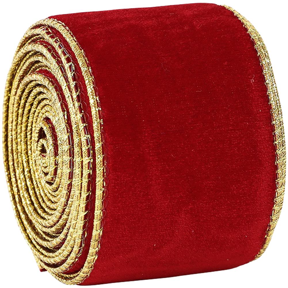 Velvet Christmas Ribbon 200cm X 6.3cm Cloth Craft Bow For Holiday Tree Decoration And DIY Party Ornaments