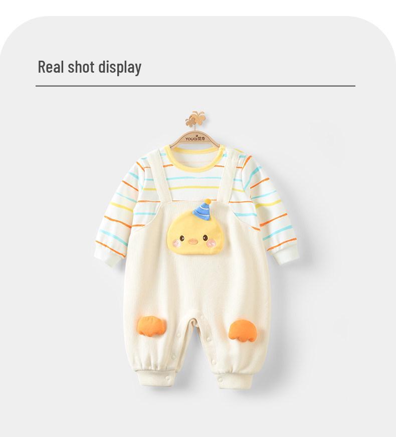 Youqi Baby Bodysuit: New Autumn Pajamas and Home Onesie for Small Month-Olds