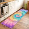Colorful Tie-Dye Spiral Runner Rug Rainbow Stripe Indoor Home Carpet Modern Home Decorative Rug for Kitchen Bedroom Living Room