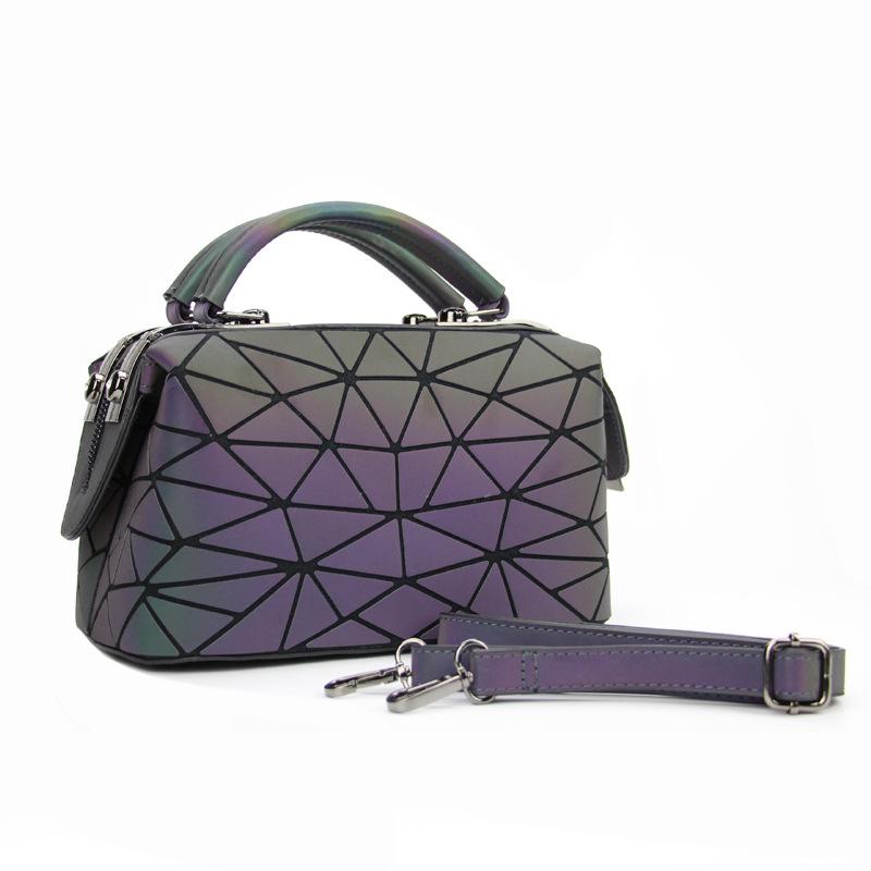 

Новая геометрическая сумка-тоут с ромбами, универсальная, светящаяся, на плечо, через плечо, женская сумка Boston