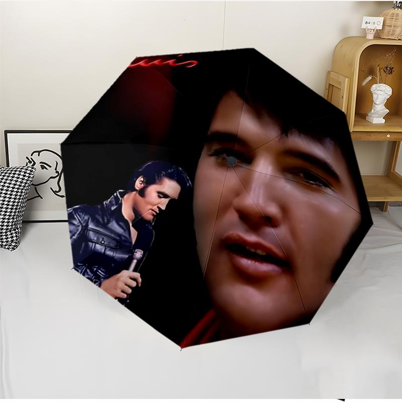 Elvis Fashionable Automatic Opening/Closing Folding Umbrella. Portable and Foldable, Ideal for Gift, Travel, and Daily Use.
