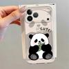 Cute Panda Case for iPhone 17 Pro Max 15 16 12 Mini Air 13 Pro 14 Plus 17e XS Max 11 XR Soft Phone Cover