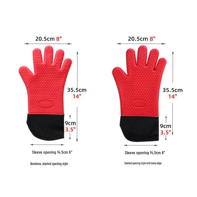 Chuyi7 Heart-Shaped Silicone Baking Gloves