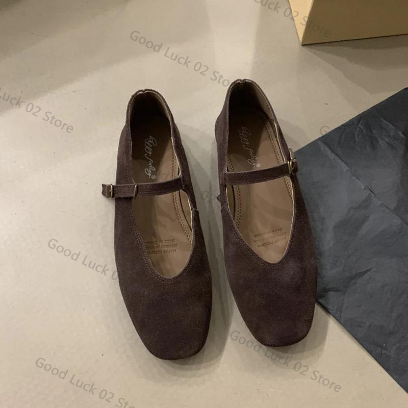 

Мода 2025 Осенняя мода Балетки на плоской подошве Женские Туфли-балетки с мелким вырезом Кожаные с круглым носком Женские Балетки Мягкие Мокасины Мэри Джейн 38 кофейный