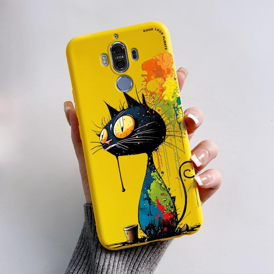 Für Huawei Mate 9 Mate9 MHA-L29 MHA-L09 MHA-AL00 Weiche Hülle Niedlicher Bär Cartoon Frosch Bemaltes TPU Handyhülle Schutzhülle Funda