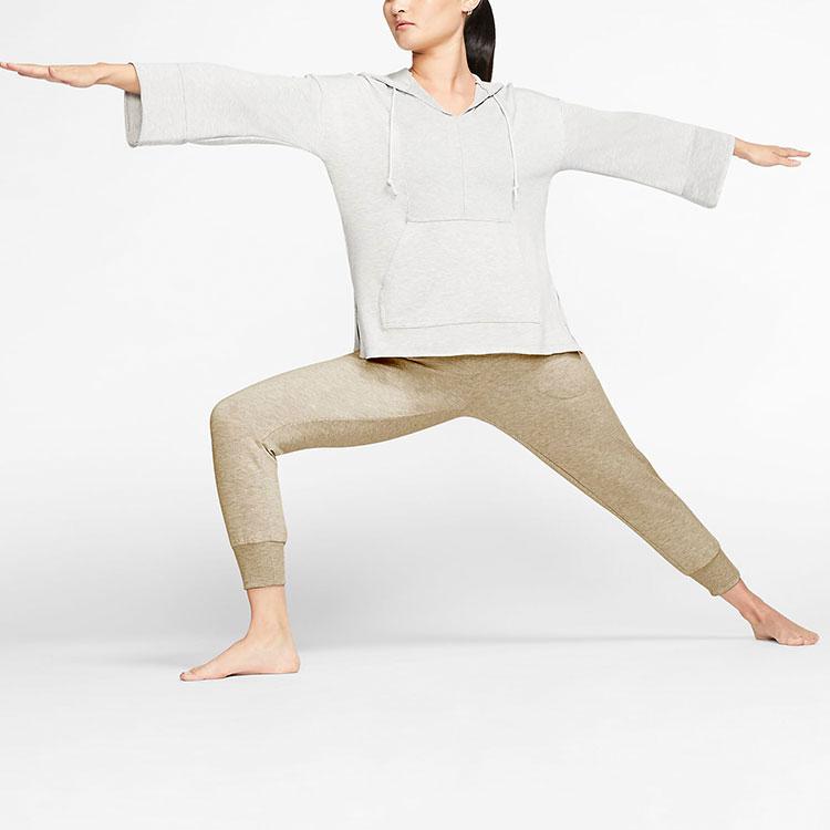 Nike Yoga Fitted Workout Pants Women bottoms Oatmeal CJ3828-140