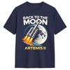 Back To The Moon Artemis II Rocket Space Mission T Shirt Men's Cotton Funny T-Shirts Crewneck  Tees Short Sleeve Tops Printing