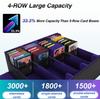 Deck Case Trading Card Case Card Storage Box Card Case Trading Card Storage Divider Board with Card Stopper with Pokeka MTG Various Card Purple 4