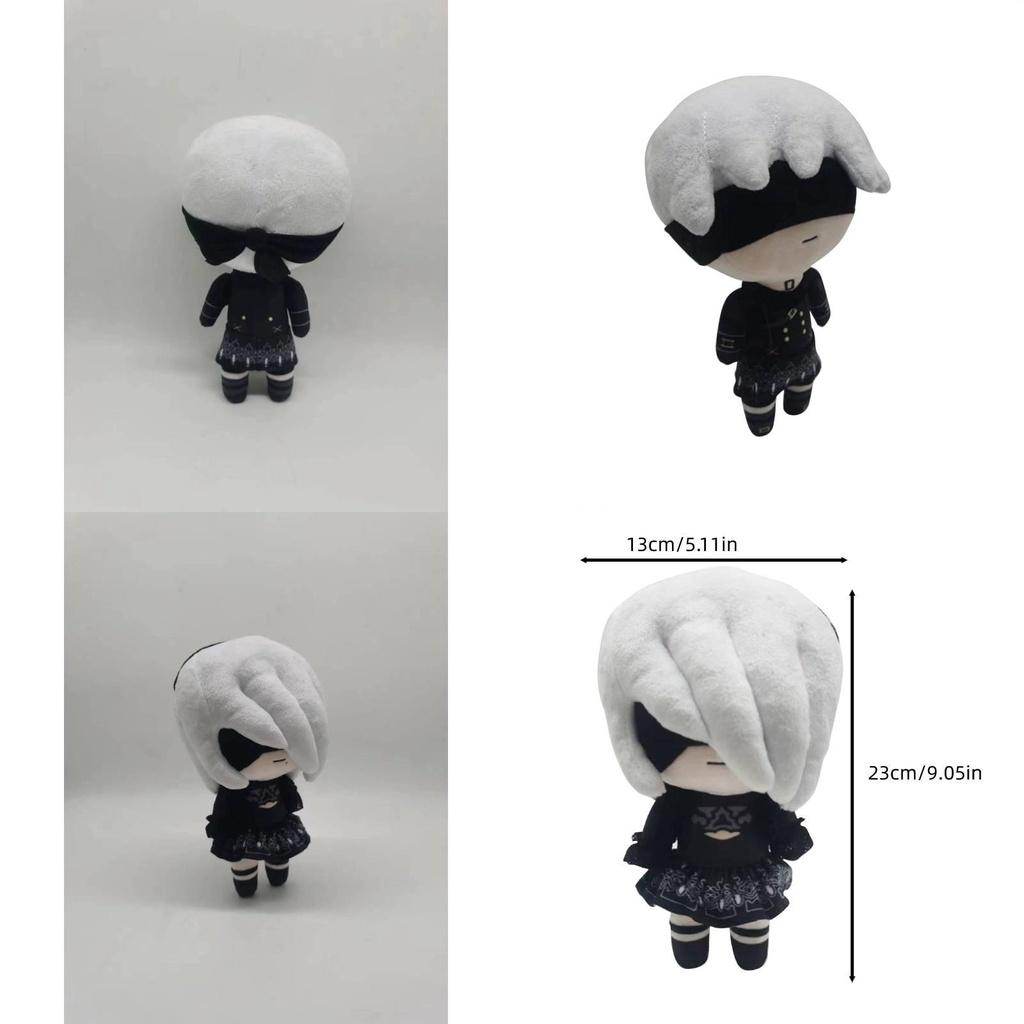 Nier Automata 2b Plush Toy Doll 23cm Height Pp Cotton Filling Cartoon Figure