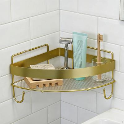2Pcs Shower Shelf Bathroom Storage Triangle Easy Installation Organizer for Laundry