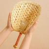 Éventail Chinois à Manivelle Tissé à la Main Paille Paille de Blé Éventail Style Rural Décoration DIY Traditionnelle Mariage Cadeau Palmier