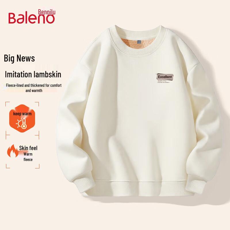 

Baleno Men s Lambswool Fleece Pullover Sweatshirt L