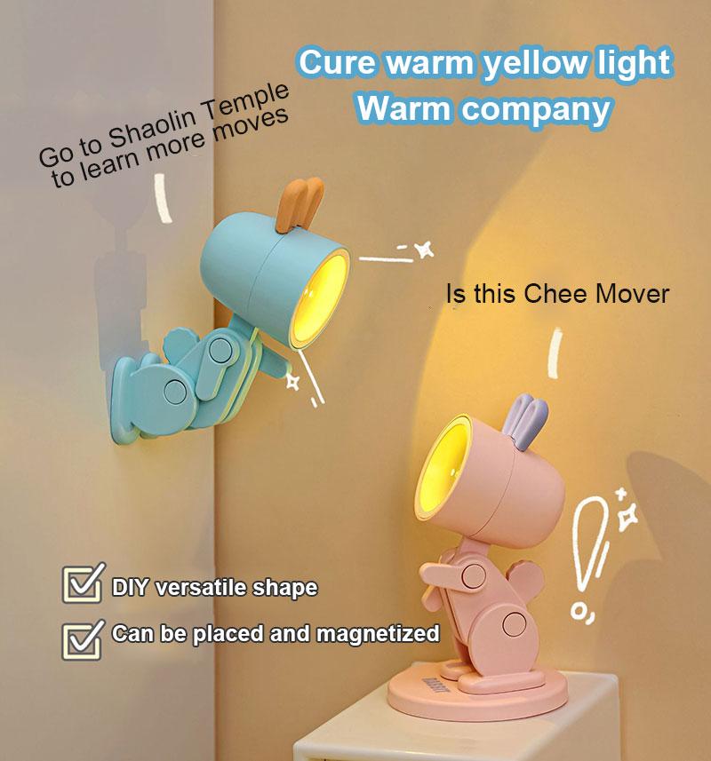 LED noční světlo Mini roztomilé světlo pro domácí mazlíčky Ins Studentský dárek Kreslená skládací stolní lampa pro domácí mazlíčky Dětský pokoj Ložnice Ložnice Dekor do obývacího pokoje