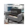 Gepolsterte Bank - HOMCOM - 126x48,5x47 cm - Grau - Max. Belastung. 120 kg - Versteckter Stauraum