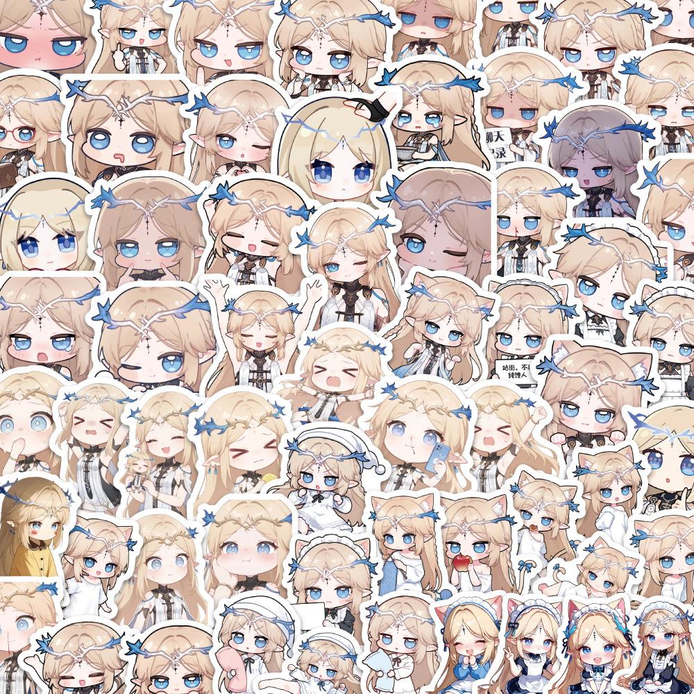 100Pcs Kawaii Q Version Cartethyia Stickers Decoration Diy Phone Notebook Skateboard Laptop Cute Kids Animal Stickers Toys Gifts