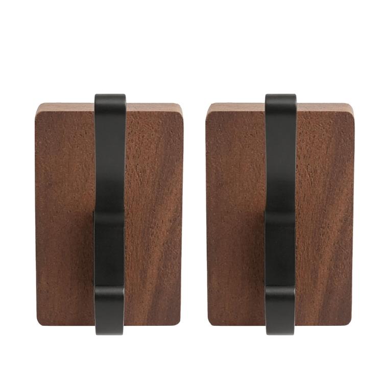 Natural Walnuts Wood Bathroom Hook with Adhesive Backing Easy Install No Holes Space Saving for Decors and Organization