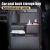 2025 New PU Leather Car Seat Back Organizer Bag with Diamond Pattern - Multi-Layer Storage for Bottles, Tablets, Laptops & Accessories, Black