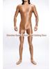 High Elastic Glossy Unisex Full-Body Jumpsuit - Large Size, Silky Luster, European & American Style, Sexy & Transparent, Smooth (Model 7076)