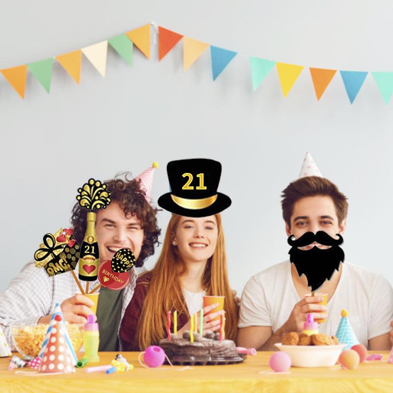 18-80 Years Adult Birthday Party Wedding Anniversary Photo Booth Prop Paper Decoration DIY Man Woman Festival