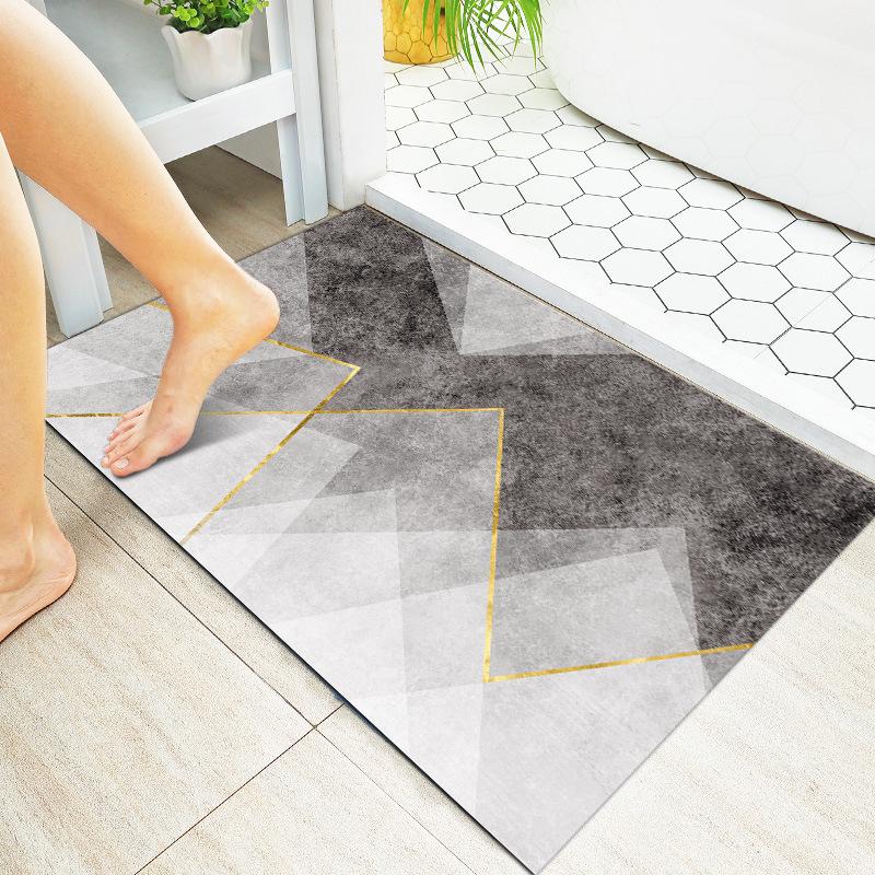 Bathroom Entrance Mat, Natural Rubber Absorbent Foot Mat, Bathroom Quick Drying Mat, Yamei Diatomaceous Mud, The Same Type of Soft Floor Mat