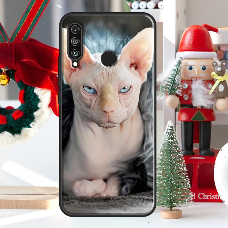 Sphynx Cat For Huawei Nova Y73 Y60 Y70 Y90 Y72 Y61 Y91 7i 8i 11i 12i 12s 9 10 SE P20 P30 P40 Lite Case