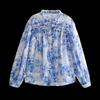 Jnleaog New Fall Women's Clothing European, American and French Style Laminated Decoration Flower Print Blouse 2298069 044
