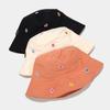 Four Seasons Cotton Flower Embroidery Bucket Hat Fisherman Hat Outdoor Travel Cap for Men and Women