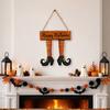 Halloween Festive Atmosphere Decor Pumpkin Door Hanging Decor, Spooky Wall Ornament for Party Holiday Scene, Front Entryway Decoration, Trick or Treat