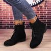 Comemore 2025 New Women's Lace Up Ankle Boots Zapatos Women's Fashionable High Heels Women's Casual Spring High Heels