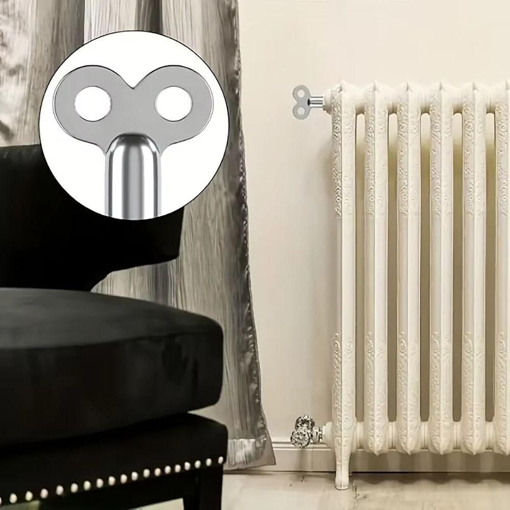 1/5 Stück Silber Heizkörper Entlüftungsschlüssel Zinklegierung Ventilschlüssel für Standard Heizkörperventile