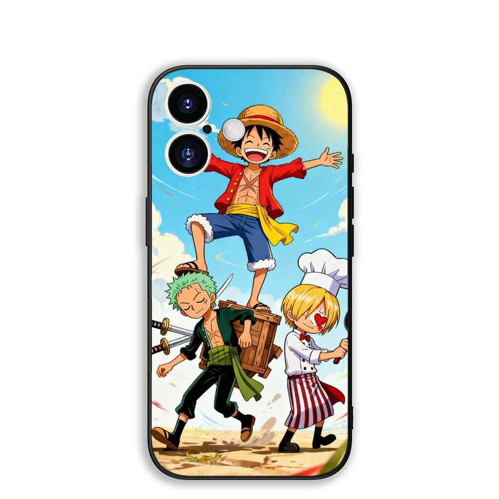 Cover for Apple iPhone 16 15 14 11 Pro Max 6 7 8 Plus + SE2 SE3 SE 2022 2020 8+ Phone Case Luffy One Pieces Zoro Sanji