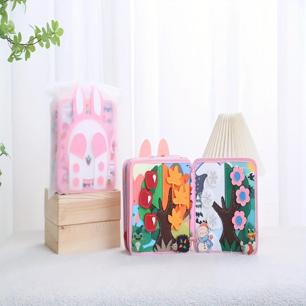Bunny Book Quiet Book Early Education Enlightenment Baby Cloth Book Toy