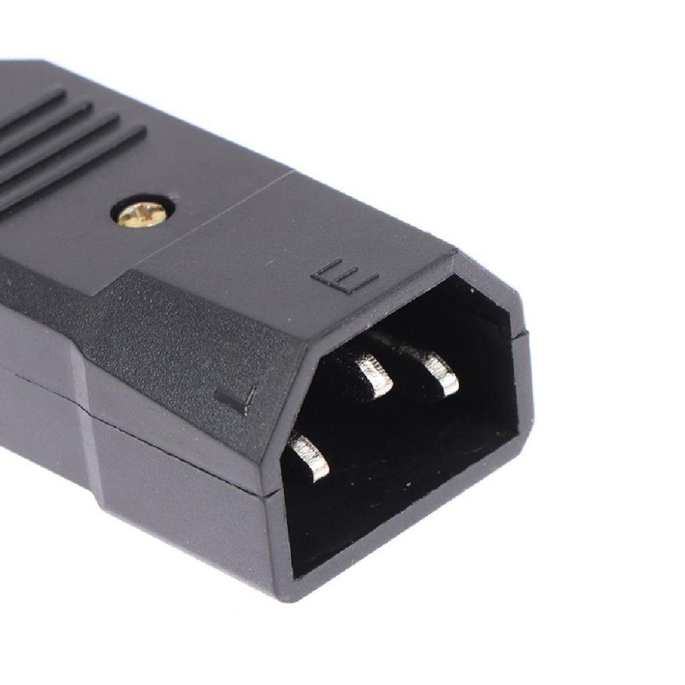 1Pcs Male Female AC Power Connector 3 Pin Power Connector Durable AC Plug Socket