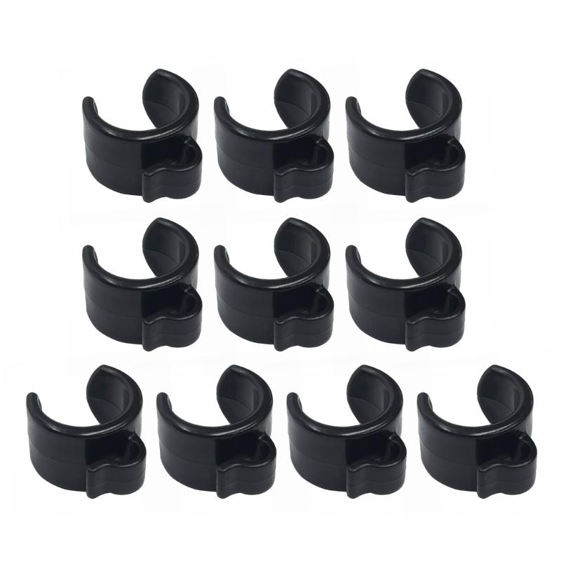 10 Units Plastic Mic Cord Holder Grips Sound Cable Clip Buckle For Arranging 15mm 20mm 25mm Round Tubes