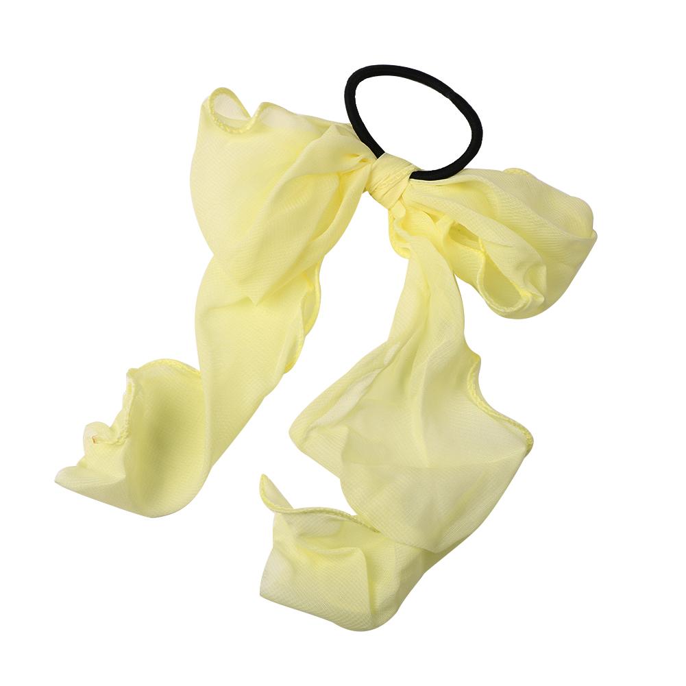 

Девочки конфеты кружева бант веревка для волос милые красочные аксессуары для волос бабочка волос круг веревка для волос светло-желтого