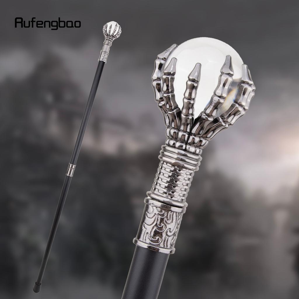 Transparent Glass Ball Steampunk Walking Cane Fashion Decorative Walking Stick Gentleman Luxury Crosier Knob Walking Stick 93cm