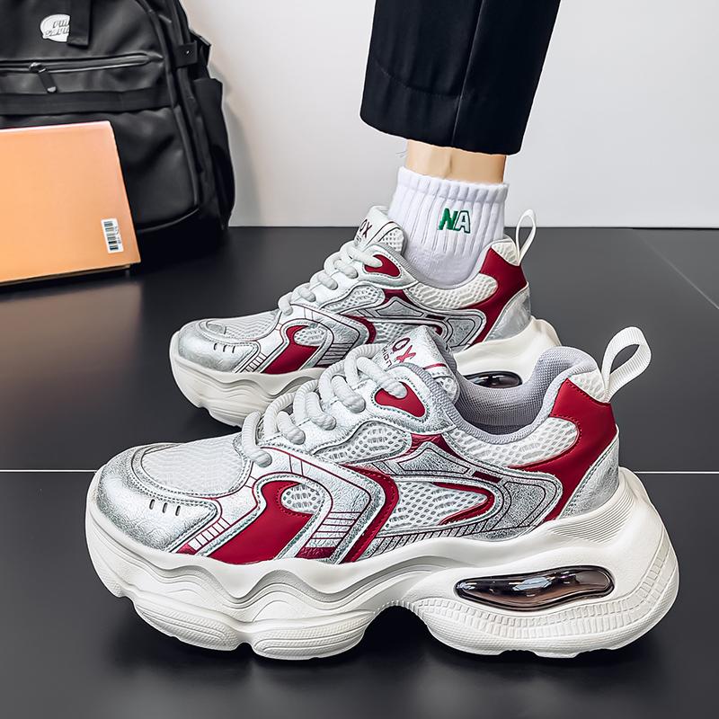 New Fashion Men 's Four Seasons Comfortable Thick Sole Shoes Students Boys GirlsTrending Soft Sole Breathable Casual Running Sneakers