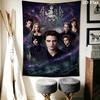 Name Custom Twilight Wall Tapestry Aesthetic Wall Hanging Printed Fabric Blanket Decorative Tapestries for Bedroom Living Room Home Decor