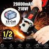 21V Electric Cordless Angle Grinder Rechargable 1/2 Li-ion Battery Cutting Tool