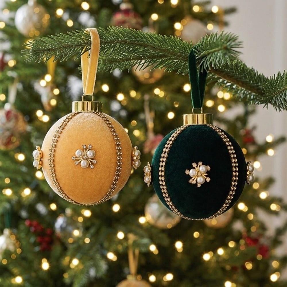 8cm Christmas Ball Ornaments Velvet Christmas Ball Decor Christmas Tree Decoration